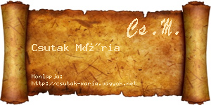 Csutak Mária névjegykártya